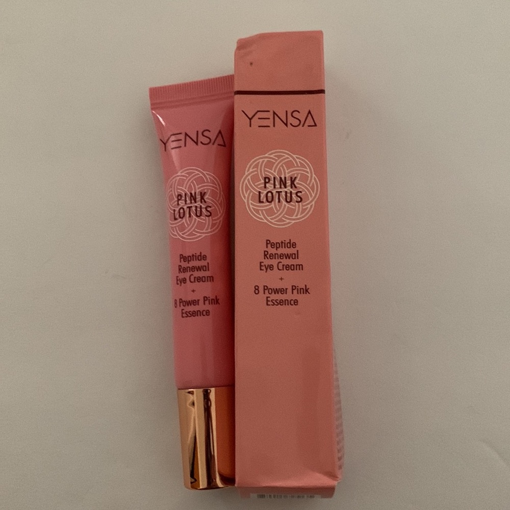 YENSA Pink Lotus Peptide Renewal Eye Cream + 8 Power Pink Essence.